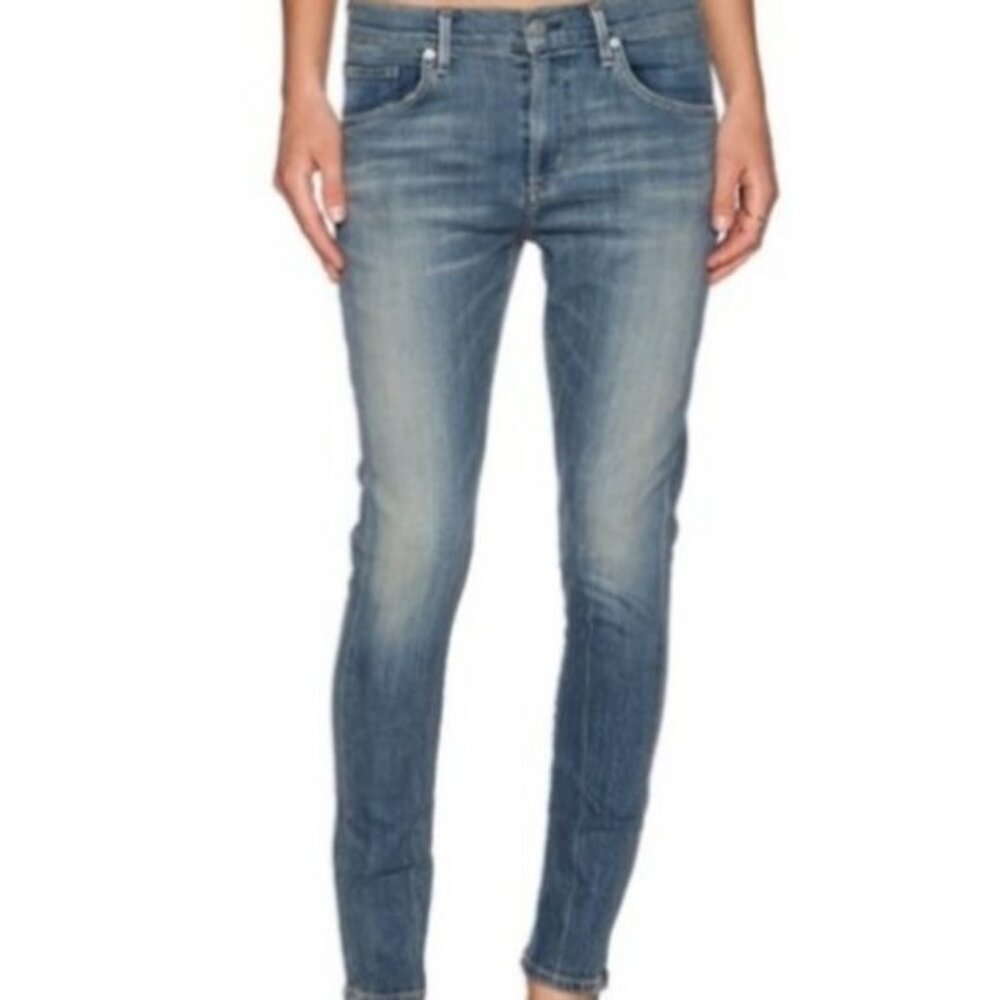 Agolde Claire womens Skinny jeans washed Sz 31 denim midwaist blue color NWOT